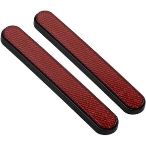 Motorcycle Front Fork Reflector Lower Legs Slider Saddlebag Reflector Cover Fit For Harley Touring Dyna Softail Sportster XL 883 1200 Red
