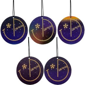 Join The Club Natural Car Air Freshener Hanging - 6 Pack English Pear Luxury Scent - Hanging Car Air Fresheners for Men and Women for Car & Small Spaces