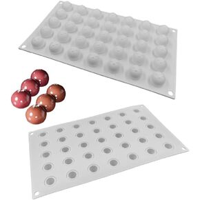 Mousse Desser Baking Moulds Silicone 3D Chocolate Ball Bombs Mold Candle Soap Jelly Tray Candy Pan(3.1cm)