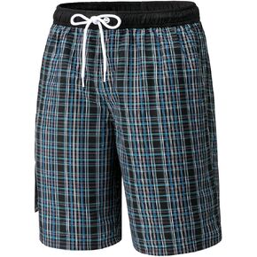 سروال سباحة رجالي سريع الجفاف مقاس 11 بوصة من TSLA، شورت شاطئ مع بطانة شبكية داخلية، بدلات استحمام بجيوب in Kuwait