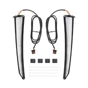 Motorcycle LED Running Lamp Fairing Lower Lights Turn Signals Fit for Harley Touring Street Glide Road Glide Electra Glide Ultra Limited 2014-2023 (Black)