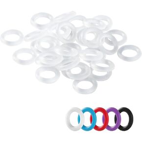 HONKID Rubber O Rings Keyboard Switch Dampeners with Plastic Storage Box for Mechanical Keyboards, 120pcs, Black