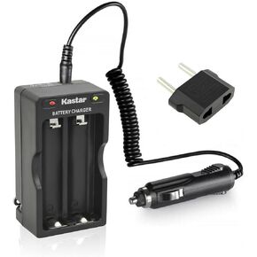 Kastar 3-Pack Battery + AC Charger Car Charger Compatible with Gimbal GMB-B117, GMB-B118, EVO GP, Rage, Moza Air 2, Feiyu-Tech AK2000 AK4000 AK4500, XHDATA D-808