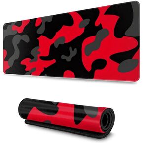 Black Grey and White Gaming Mouse Pad Large XL Camo Gray Long Extended Pads Desk Mat Camouflage Big Mousepad for Home Office Decor Accessories Gamer