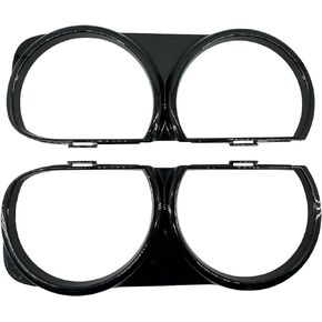 Pair Front Headlight Lamp Bezel Trim Left & Right Compatible with 2015-2021 Dodge Challenger Replace 68259052AB, 68259053AB, CH2511101, CH2510101