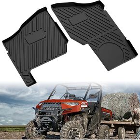SAUTVS TPE Floor Mats for Ranger XP 1000 18-24, Front Row Floor Liners All Weather Protection Slush Mat Liners for Polaris Ranger XP 1000 / Ranger 1000 XP Crew 2018-2024 Accessories (2PCS #2882780)