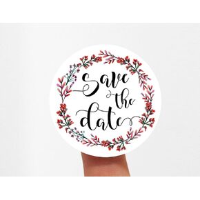 120PCS Save The Date Premium Wedding Stickers Wedding Favor Stickers Save The Date Labels Stickers Envelope Seal Bridal Shower Stickers