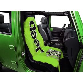Seat Armour Towel2GO Seat Cover Protector with Lime Green Jeep Colors Perfect for The Car, Beach and Home