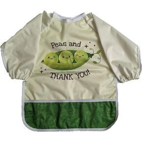 Full Sleeve Waterproof Toddler Baby Bib | Arts & Crafts Smock Cover, Paint Apron | Fits Kids 1-3 Years