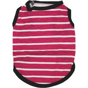 Petitebella Horizontal Stripes Puppy Dog Shirt (Black/White, X-Large)
