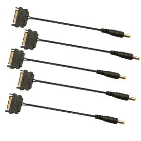 15Pin SATA to DC 5.5mm x 2.1mm Male Power Supply Adapter Cable LED Chassis Light Tape Controller Power Connection Cable for Computer LED Strips