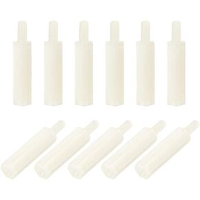 uxcell M2.5x20mm+6mm Male-Female Hex Nylon PCB Motherboard Spacer Standoff for FPV Drone Quadcopter, Computer & Circuit Board White 50pcs