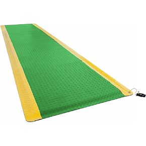 3' x 12' ESD Anti-Fatigue Conductive Mat, Durable Heavy Duty Diamond Plate, Soft Sponge Ergonomic Mat, Non Slip Waterproof Floor Mats for Commercial&Industrial Work Thick 3/4" Black with Yellow Border