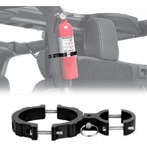 1PCS Fire Extinguisher Mount, EBESTauto Compatible for Adjustable Jeep Fire Extinguisher Bracket Fit for 3 Inch or 3.25 Inch Fire Extinguisher Bottle Bracket fit for UTV with 1.75''-2'' Round