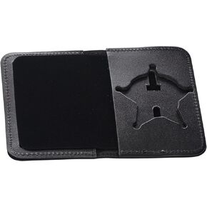 Perfect Fit Shield Wallets Milwaukee County Sheriff badge and ID Case Hidden Badge Bi-Fold Style Wallet (Cutout PF-768) Black Leather