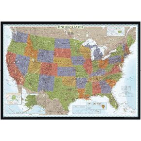 National Geographic: United States Decorator Wall Map - 43.5 x 30.5 inches - Art Quality Print