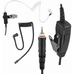 Two Way Radio Ear Set Headset Headphone Ear Piece Earpiece with Ptt Mic Compatible for Motorola clp 1010e 1080e clp1010e clp1080e Walkie Talkie(Acoustic Tube)