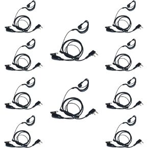 Uv-82 Earpiece for Baofeng,Walkie Talkie Earpiece with Mic Ptt for BF-888S UV-5R BF-F8HP BF-F9 Kenwood TK-2107 TK-3107 H777 RT7 RT21 Two Way Radio 10 Pack