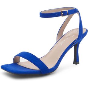 Shoe Land SL-Ambrosia Womens Heeled Sandals Dressy Strappy Heels Open Toe Ankle Strap Stiletto High Heels Black Blue Gold Red Heels for Evening Party Wedding Prom