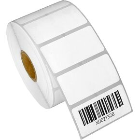 2" x 1" Direct Thermal Label - Compatible with Rollo Label Printer & Zebra Desktop Printers – 1" Core, Postage UPC Barcode Address Shipping Labels, Adhesive & Perforated - 20 Rolls, 1300/Roll