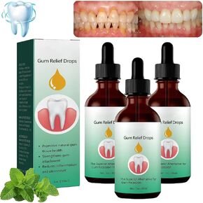 3PCS DentiZen Gum Regrowth Drops, Gum Relief Drops, Natural Gum Liquid Drops Mouthwash, Dentizen Gum Gel, Rejuvenate Your Gums with Ease