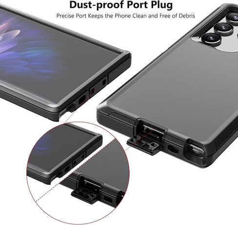 Rugged Phone Case for Samsung Galaxy S23 Ultra 5G, with Belt Clip Holster & Kickstand Heavy Duty Shockproof Protective Full Body Case Cover for Samsung Galaxy S23 Ultra 5G Phone (Black) in Saudi Arabia
