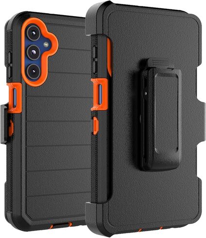 Takfox Galaxy A15 5G Case, for Samsung A15 5G Belt Clip Holster Phone Case with [Built-in Screen Protector] Kickstand Protective Rugged Heavy Duty Shockproof Dustproof Durable Cover-Black/Blue in Kuwait
