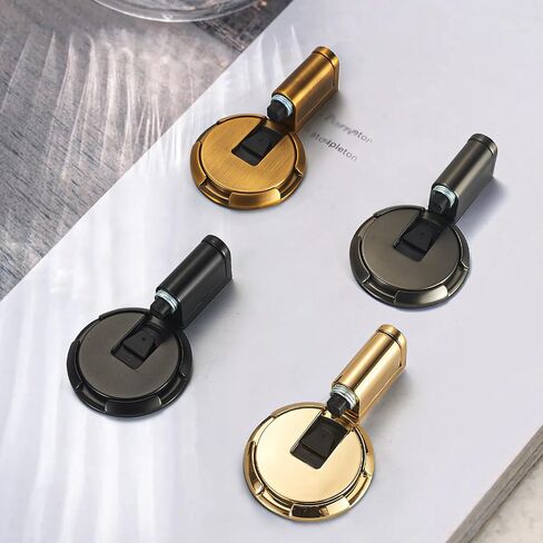 Windproof Door Stopper Indoor Heavy Duty Floor Door Stop Keep Door Open Mechanical No Drilling Door Stopper with Screws and 3M Adhesive, 1 Pack, Matte Brown Bronze in Saudi Arabia
