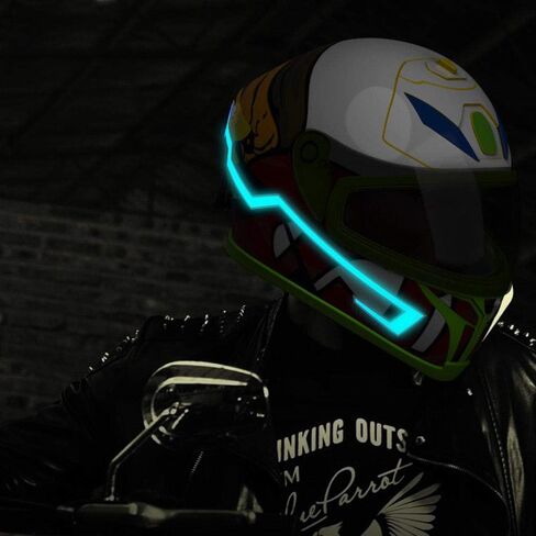 Light Strip For Motorcycle Helmet DIY Night Signal Light Luminous Stripe Sticker Motorcycle Light Strip Luminous Stickers Night Super brightness Water Resistant in Saudi Arabia