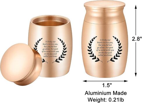 3 Inches Small Keepsake Urn for Human Ashes Aluminum Mini Cremation Urns Memorial Ashes Urn Miniature Burial Funeral Urns for Sharing Ashes Mini Keepsake Urn in Saudi Arabia