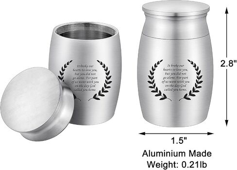 3 Inches Small Keepsake Urn for Human Ashes Aluminum Mini Cremation Urns Memorial Ashes Urn Miniature Burial Funeral Urns for Sharing Ashes Mini Keepsake Urn in Saudi Arabia