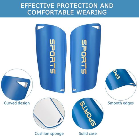 Funtery 4 Set Soccer Shin Guards Gift for Youth Kids Toddle Soccer Socks Protective Soccer Shin Pads for Boys Girls 3-6, 7-13 Years Teens Children, 4 Color in Saudi Arabia