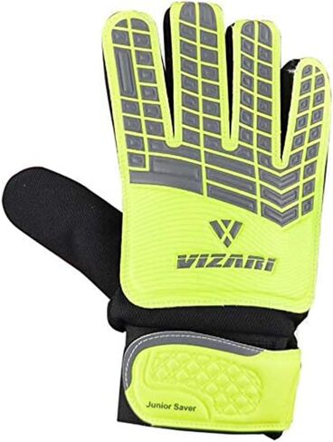 Vizari Junior Saver Goalkeeper Gloves: Premium Synthetic, Optimal Grip, Durable EVA Backhand, Secure Fit in Saudi Arabia