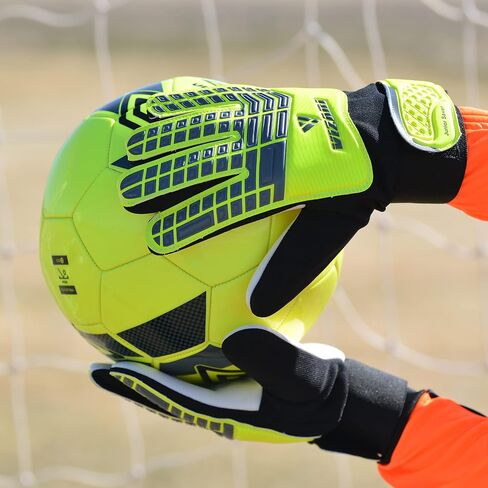 Vizari Junior Saver Goalkeeper Gloves: Premium Synthetic, Optimal Grip, Durable EVA Backhand, Secure Fit in Saudi Arabia