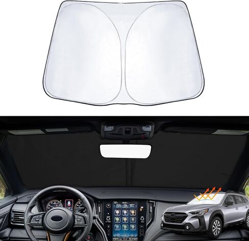 Windshield Sunshade for Subaru Outback 2021-2024,Retractable Front Window Sun Shade Block UV Sun Visor Outback Accessories in Kuwait