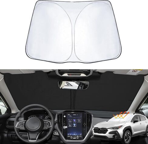 Windshield Sunshade for Subaru Outback 2021-2024,Retractable Front Window Sun Shade Block UV Sun Visor Outback Accessories in Saudi Arabia