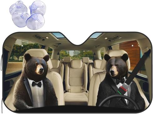Car Windshield Sun Shade Duck Driving Car Sunshade for Car Truck SUV,Blocks UV Rays Keep Vehicle Cool Folding Auto Sunshades Car Sunscreen (55x29inch) in Saudi Arabia