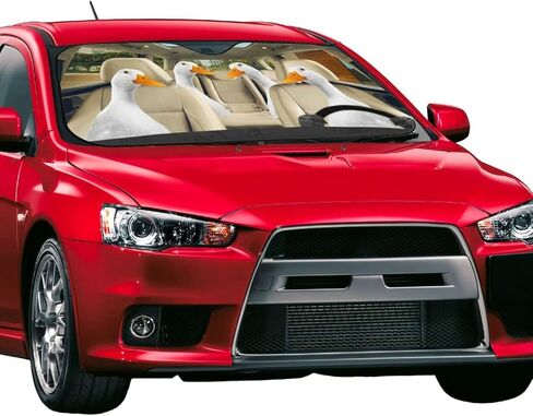 Car Windshield Sun Shade Duck Driving Car Sunshade for Car Truck SUV,Blocks UV Rays Keep Vehicle Cool Folding Auto Sunshades Car Sunscreen (55x29inch) in Saudi Arabia