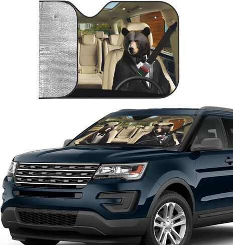 Car Windshield Sun Shade Duck Driving Car Sunshade for Car Truck SUV,Blocks UV Rays Keep Vehicle Cool Folding Auto Sunshades Car Sunscreen (55x29inch) in Saudi Arabia