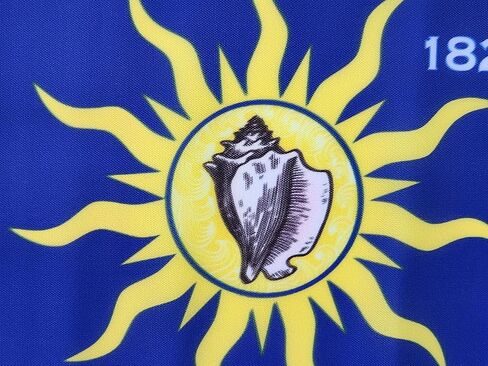 مجموعة أعلام من شركة Conch Republic of Key West مصنوعة من البوليستر بنسبة 100% مطبوعة بالشاشة الحريرية، مجموعة من عشرة أعلام in Saudi Arabia