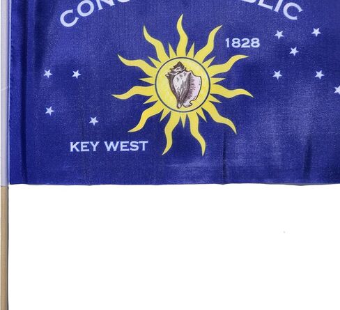 مجموعة أعلام من شركة Conch Republic of Key West مصنوعة من البوليستر بنسبة 100% مطبوعة بالشاشة الحريرية، مجموعة من عشرة أعلام in Saudi Arabia