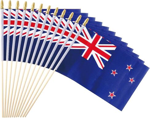 25 حزمة من أعلام نيوزيلندا الصغيرة المحمولة على عصا مقاس 5x8 بوصة in Kuwait