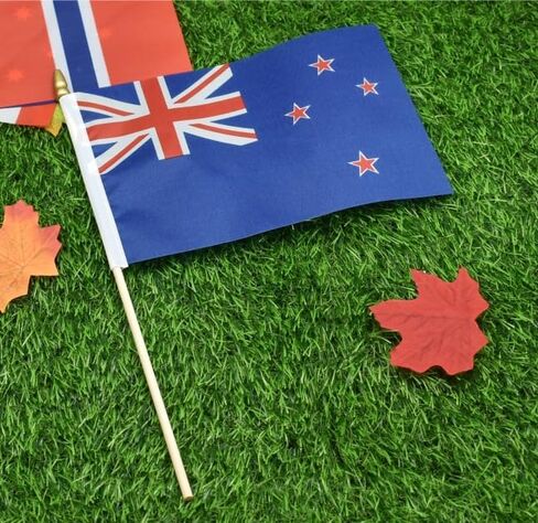 25 حزمة من أعلام نيوزيلندا الصغيرة المحمولة على عصا مقاس 5x8 بوصة in Kuwait