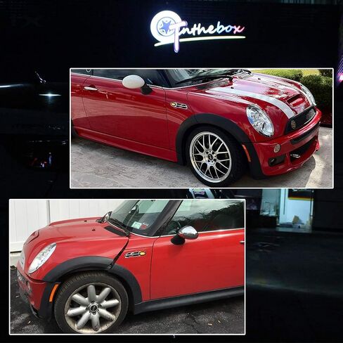 GTINTHEBOX عدسة مدخنة كهرمان LED للحاجز الجانبي لأضواء إشارة الانعطاف لـ 2007-2013 Mini Cooper Gen2 R55 R56 R57 R58 R59 - شعار Union Jack in Saudi Arabia