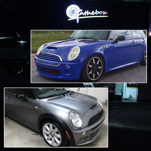 GTINTHEBOX عدسة مدخنة كهرمان LED للحاجز الجانبي لأضواء إشارة الانعطاف لـ 2007-2013 Mini Cooper Gen2 R55 R56 R57 R58 R59 - شعار Union Jack in Saudi Arabia
