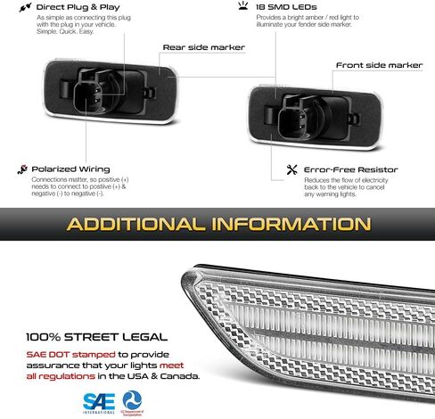 [4 قطع] لـ 2010-2018 RAM 3500 بيك اب مزدوج أحمر + كهرماني LED شريط خلفي للحاجز الخلفي مصباح التحديد الجانبي، جانب السائق والراكب in Saudi Arabia