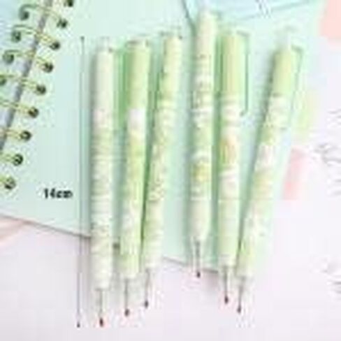 6 PCS Cute Pens Black Gel Ink Pens,Green Frog Gel Pens Cute Cartoon Animal Pen,Retractable Pens Ballpoint Pen(0.5mm) Writing and Correction Supplies in Saudi Arabia