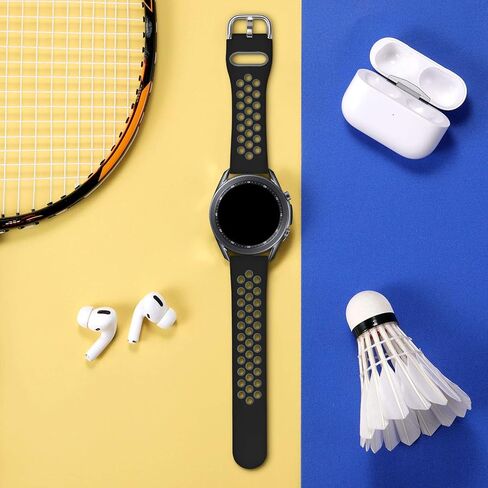 سوار رياضي من إيسوني متوافق مع ساعة جالاكسي 3 45 مم/ساعة جالاكسي 46 مم/جير S3 فرونتير، 22 مم سريع الفك من السيليكون المسامي، إكسسوارات حزام ساعة كبيرة وصغيرة in Kuwait