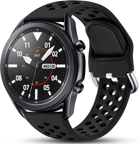 Easuny Sport Band Compatible for Galaxy Watch 3 45mm Band/Galaxy Watch 46mm Band/Gear S3 Frontier, 22mm Quick Release Silicone Breathable Watch Strap Accessories Large Small in Saudi Arabia