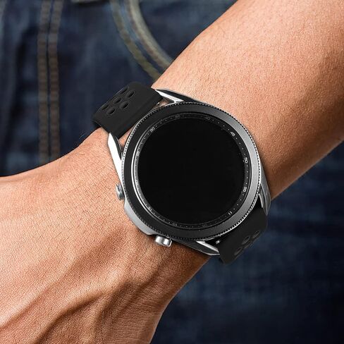 Easuny Sport Band Compatible for Galaxy Watch 3 45mm Band/Galaxy Watch 46mm Band/Gear S3 Frontier, 22mm Quick Release Silicone Breathable Watch Strap Accessories Large Small in Saudi Arabia